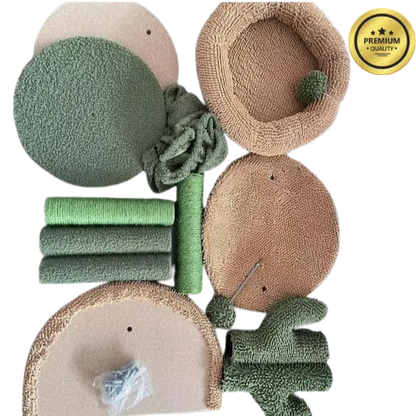 Cactus Cat Tree & Climbing Frame – 32" Sisal Rope Tower