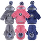 Urban Chic Pet Sweater - Navy Blue with Pom-Pom Accent