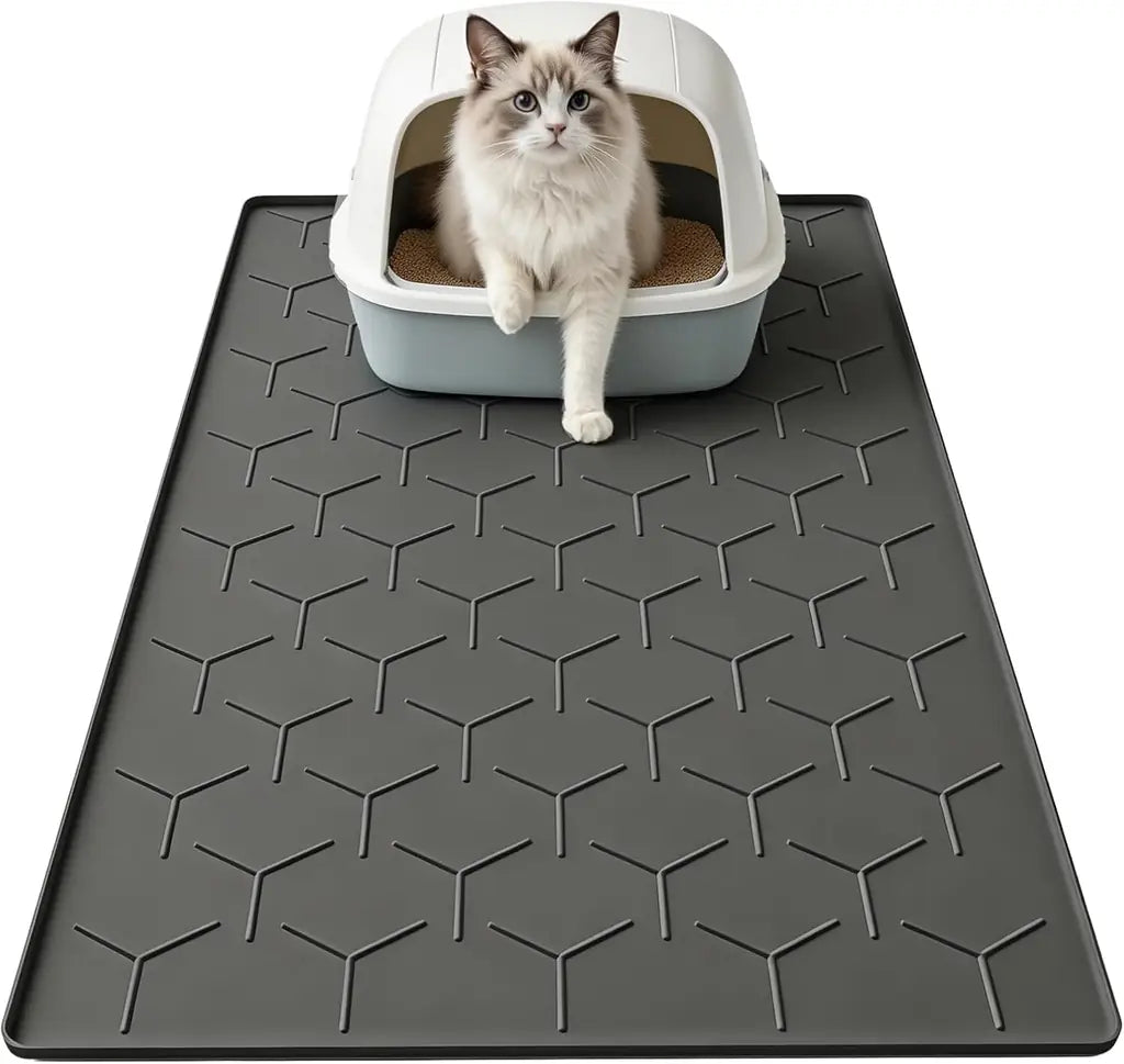Garoopion Silicone Cat Litter Mat – Waterproof, Easy Clean | 24×16 & 34×22 inch