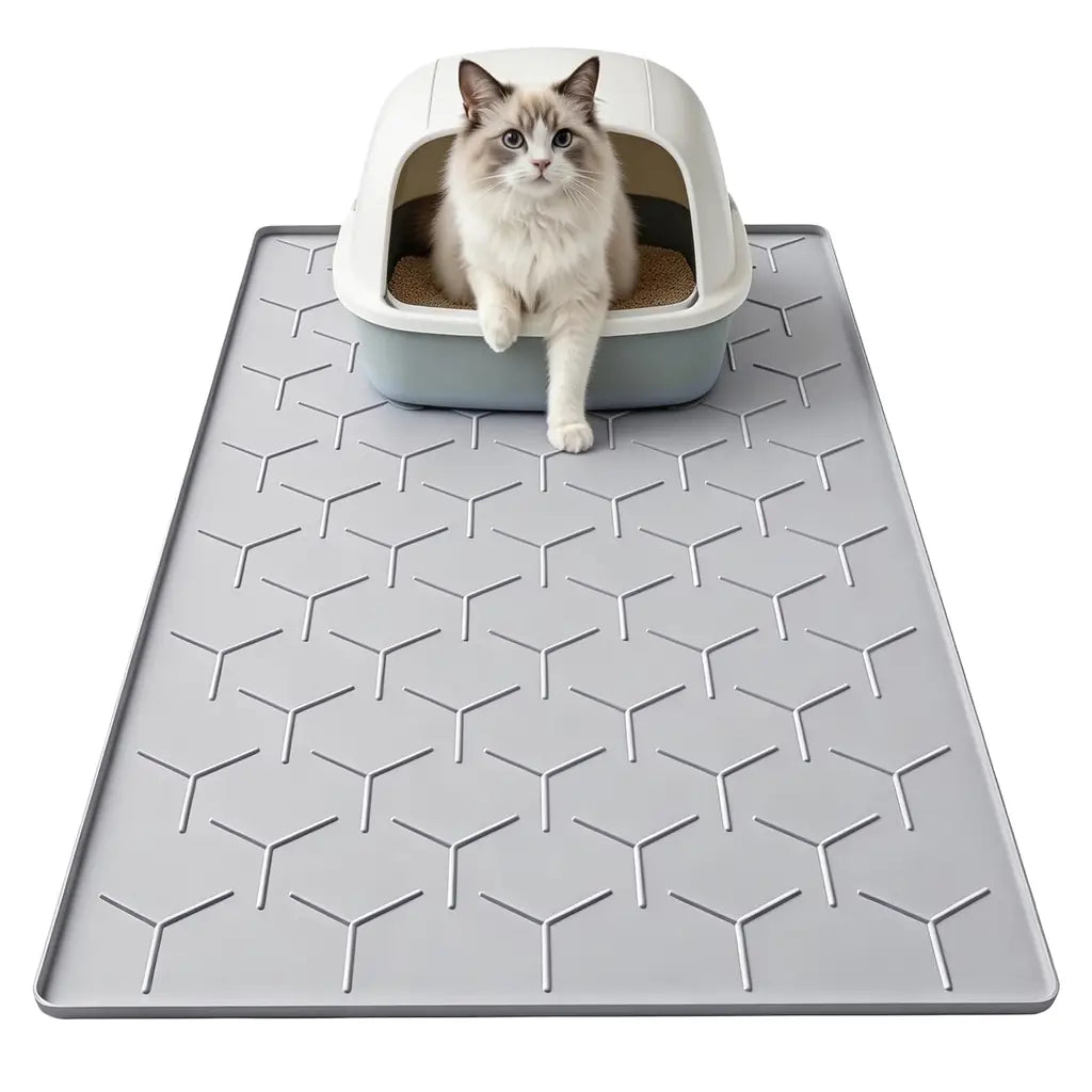 Garoopion Silicone Cat Litter Mat – Waterproof, Easy Clean | 24×16 & 34×22 inch