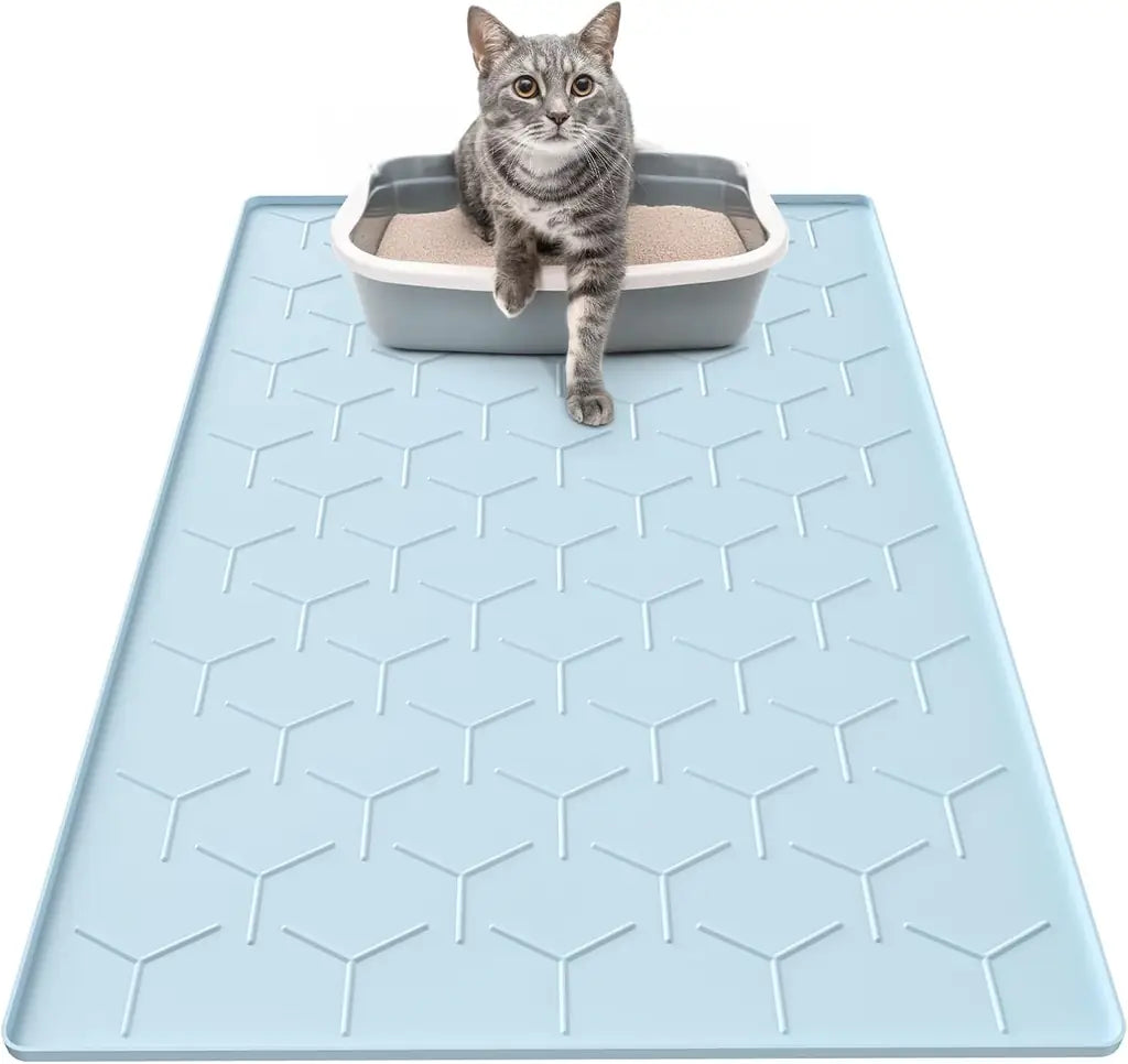 Garoopion Silicone Cat Litter Mat – Waterproof, Easy Clean | 24×16 & 34×22 inch