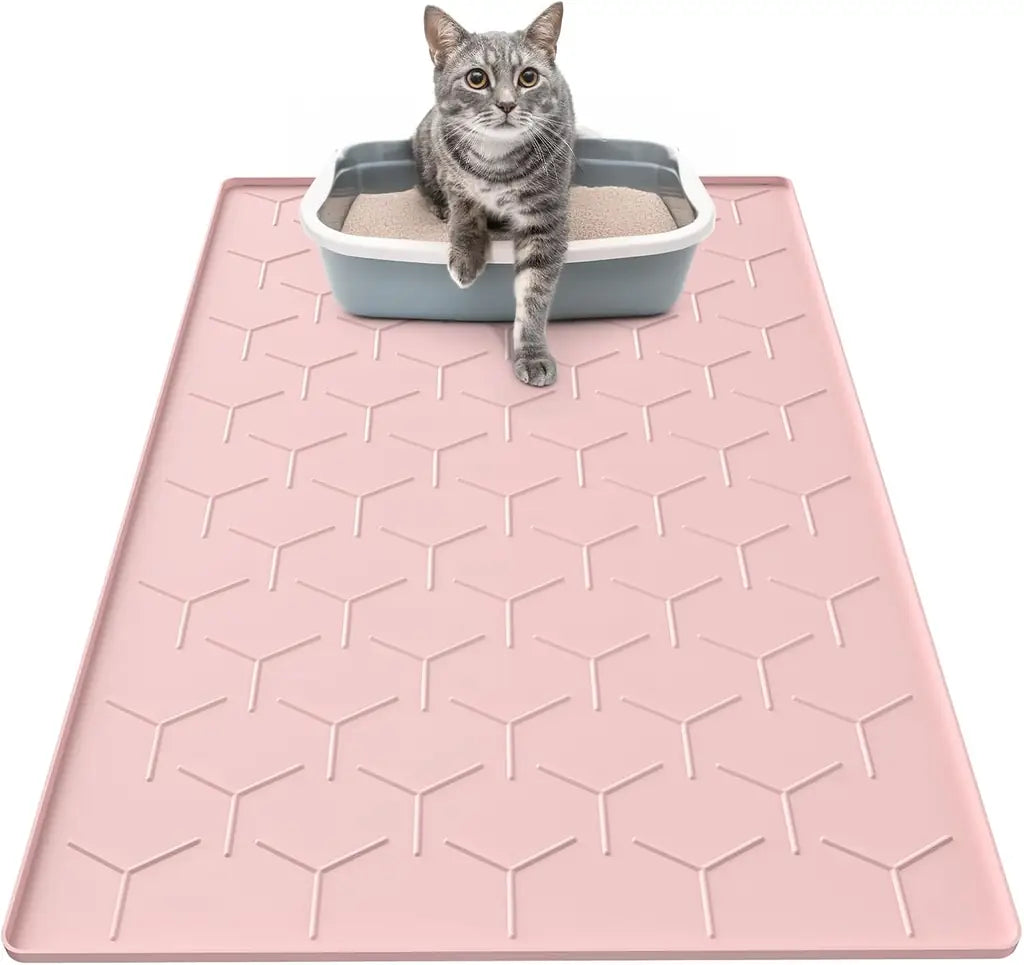 Garoopion Silicone Cat Litter Mat – Waterproof, Easy Clean | 24×16 & 34×22 inch