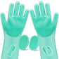 Bath Brush Finger Toothbrush for Dogs & Cats – Silicone Grooming Gloves Kit