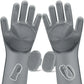 Bath Brush Finger Toothbrush for Dogs & Cats – Silicone Grooming Gloves Kit