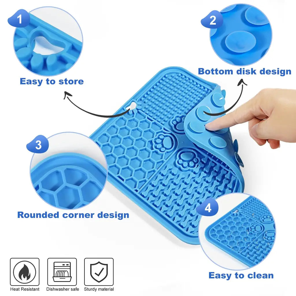 Verwohnt Lick Mat for Dogs with Suction Cups — Slow Feeder & Anxiety Relief (2 & 3 Pack)
