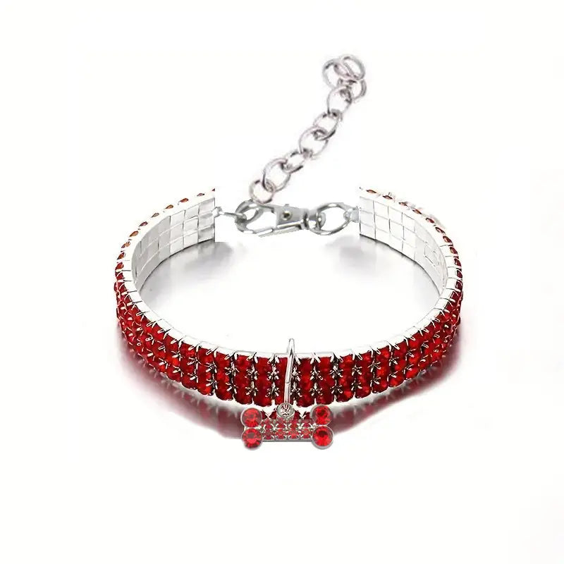 Crystal Elegance Pet Collar - Rhinestone Embellished Necklace