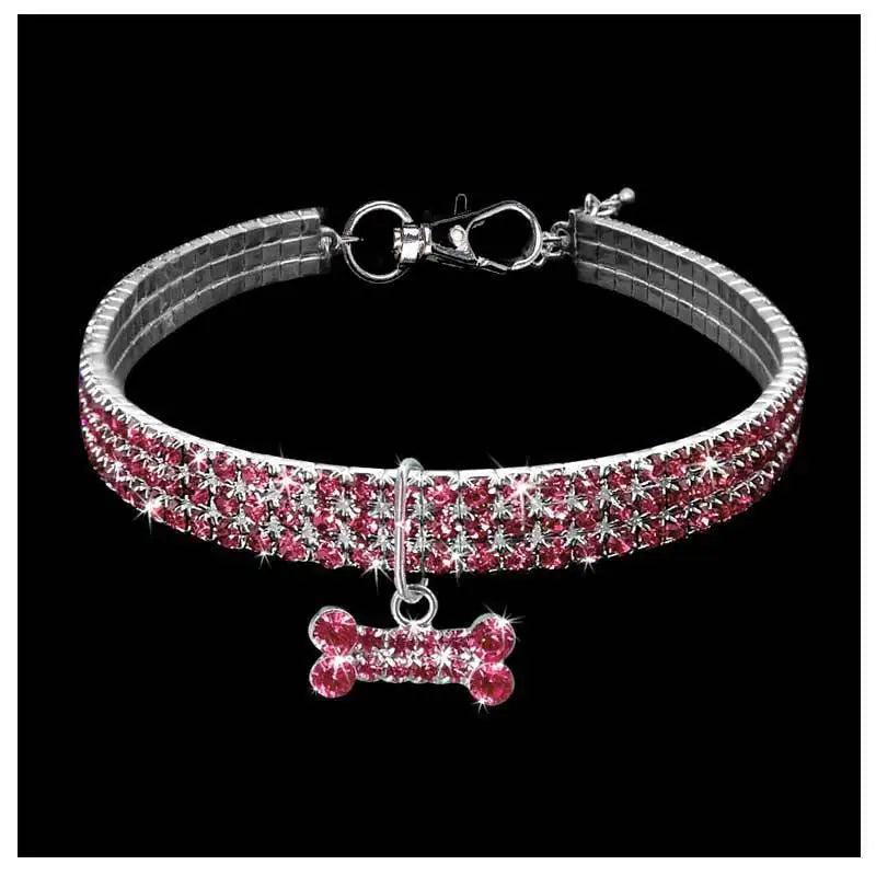 Crystal Elegance Pet Collar - Rhinestone Embellished Necklace