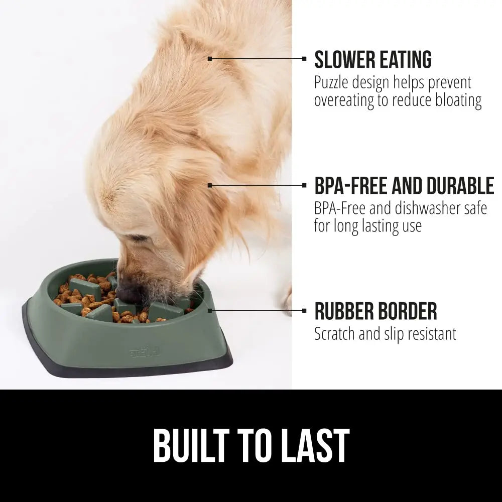 GORILLA GRIP Slow Feeder Dog Bowl | Stop Bloat & Improve Digestion