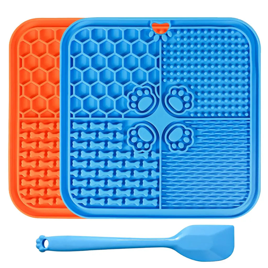 Verwohnt Lick Mat for Dogs with Suction Cups — Slow Feeder & Anxiety Relief (2 & 3 Pack)