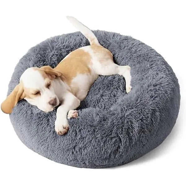 Calming Donut Dog Bed 23 inch Small Anti-Anxiety Round