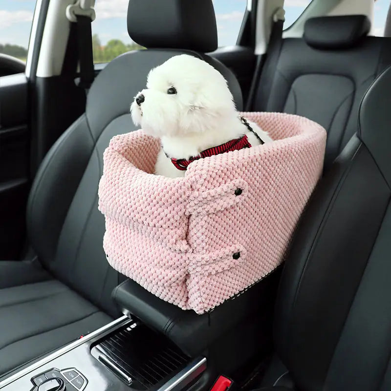 Small Dog Car Safety Seat – 2-in-1 Bed & Travel Booster