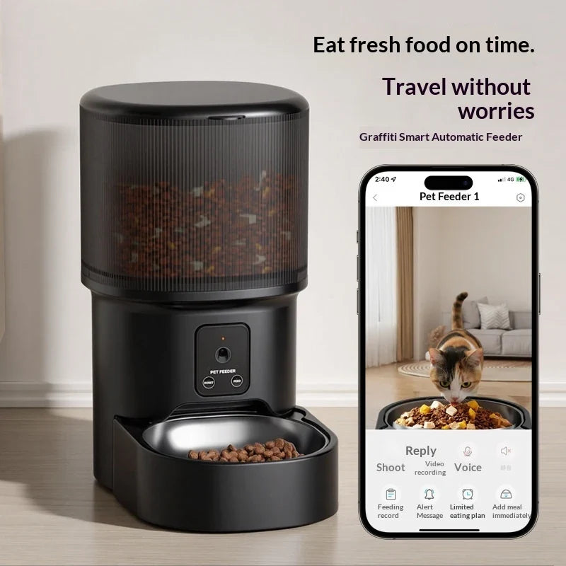 Automatic Pet Feeder with Wi-Fi, Camera & Timed Portions