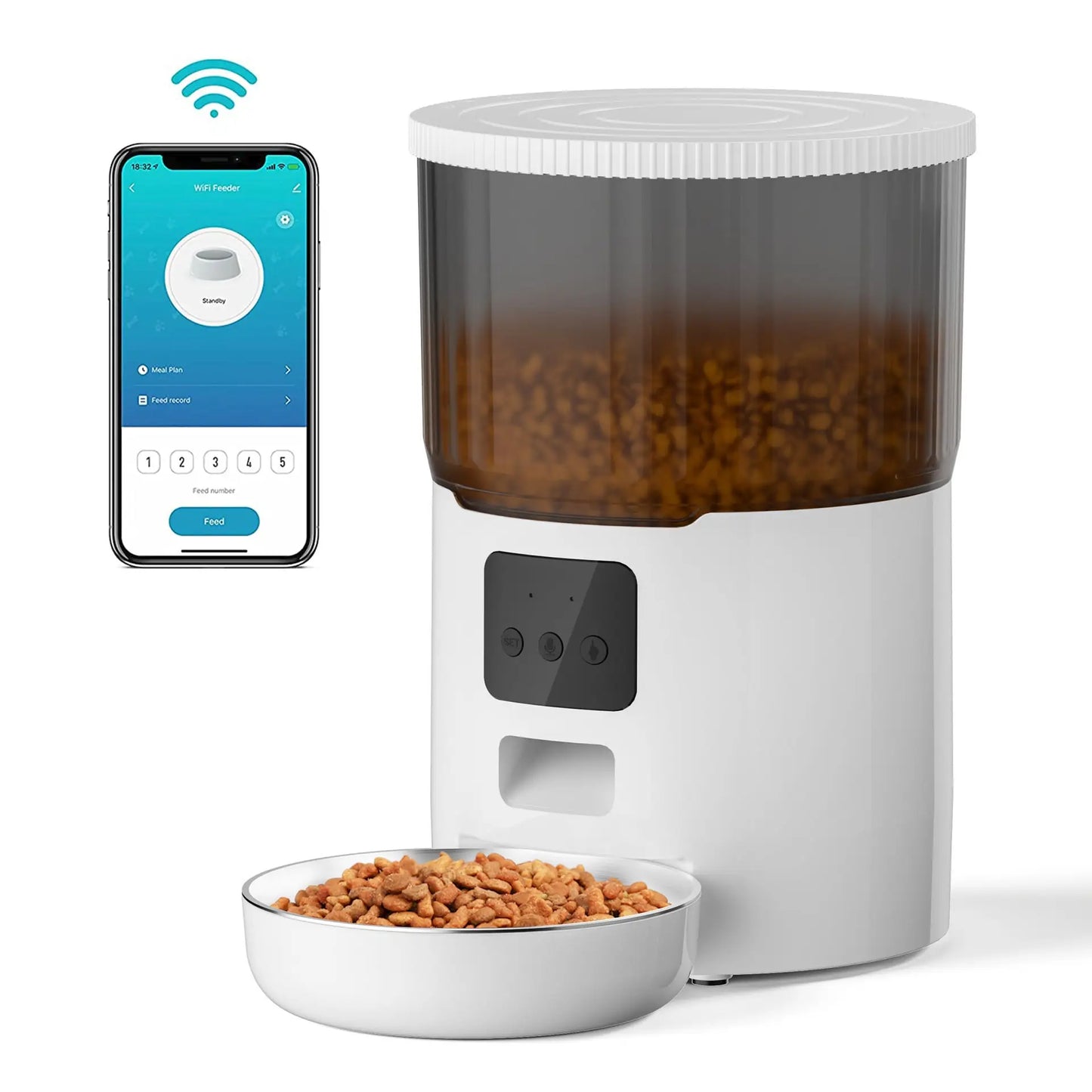 Double Meal Smart Pet Feeder – Programmable & Automatic Feeding for Cats & Dogs