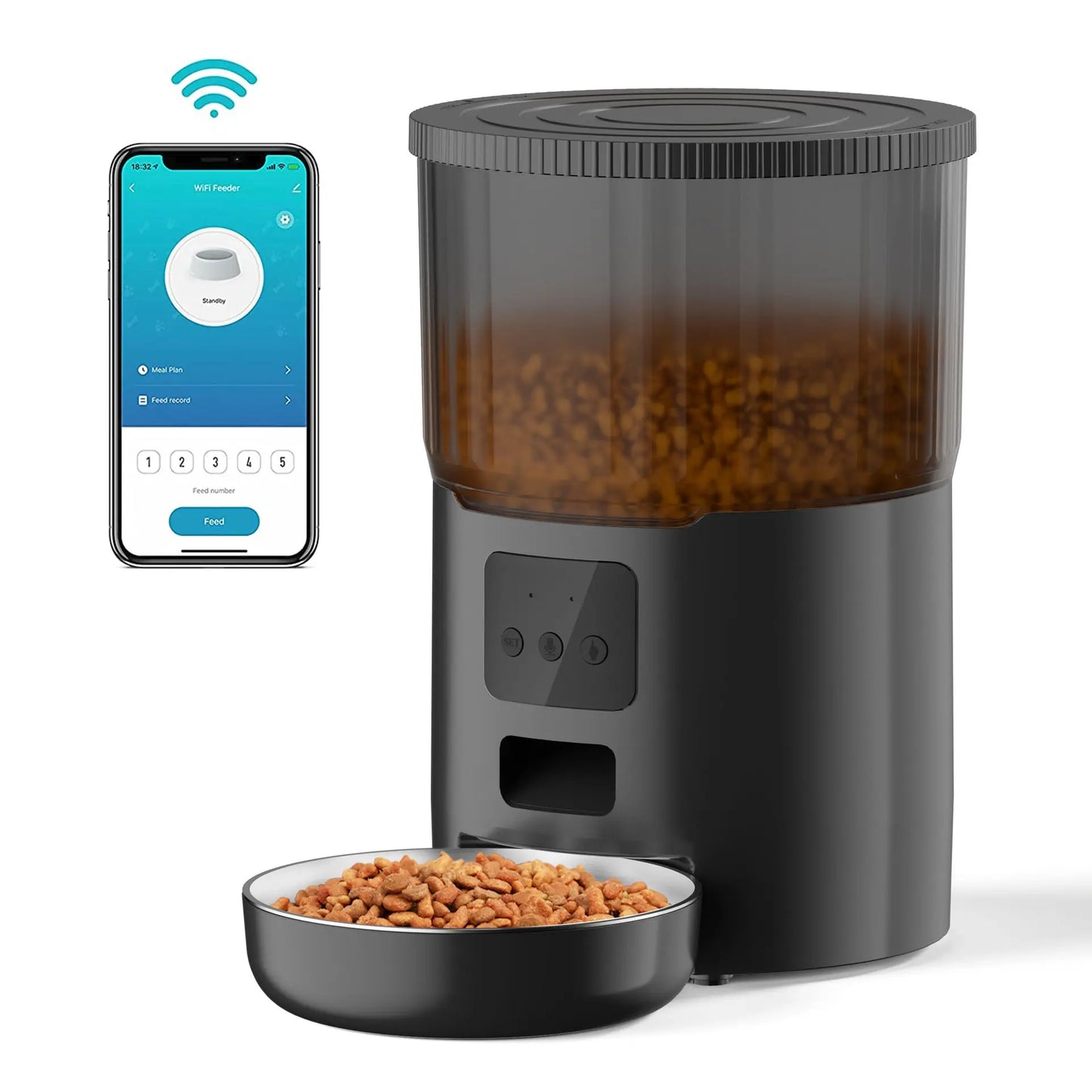 Double Meal Smart Pet Feeder – Programmable & Automatic Feeding for Cats & Dogs