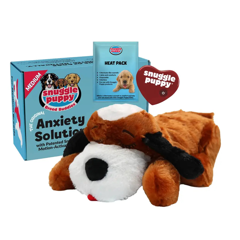 Snuggle Puppy Heart beat Dog Toy Real-Feel Pulse Heat Pack & Batteries