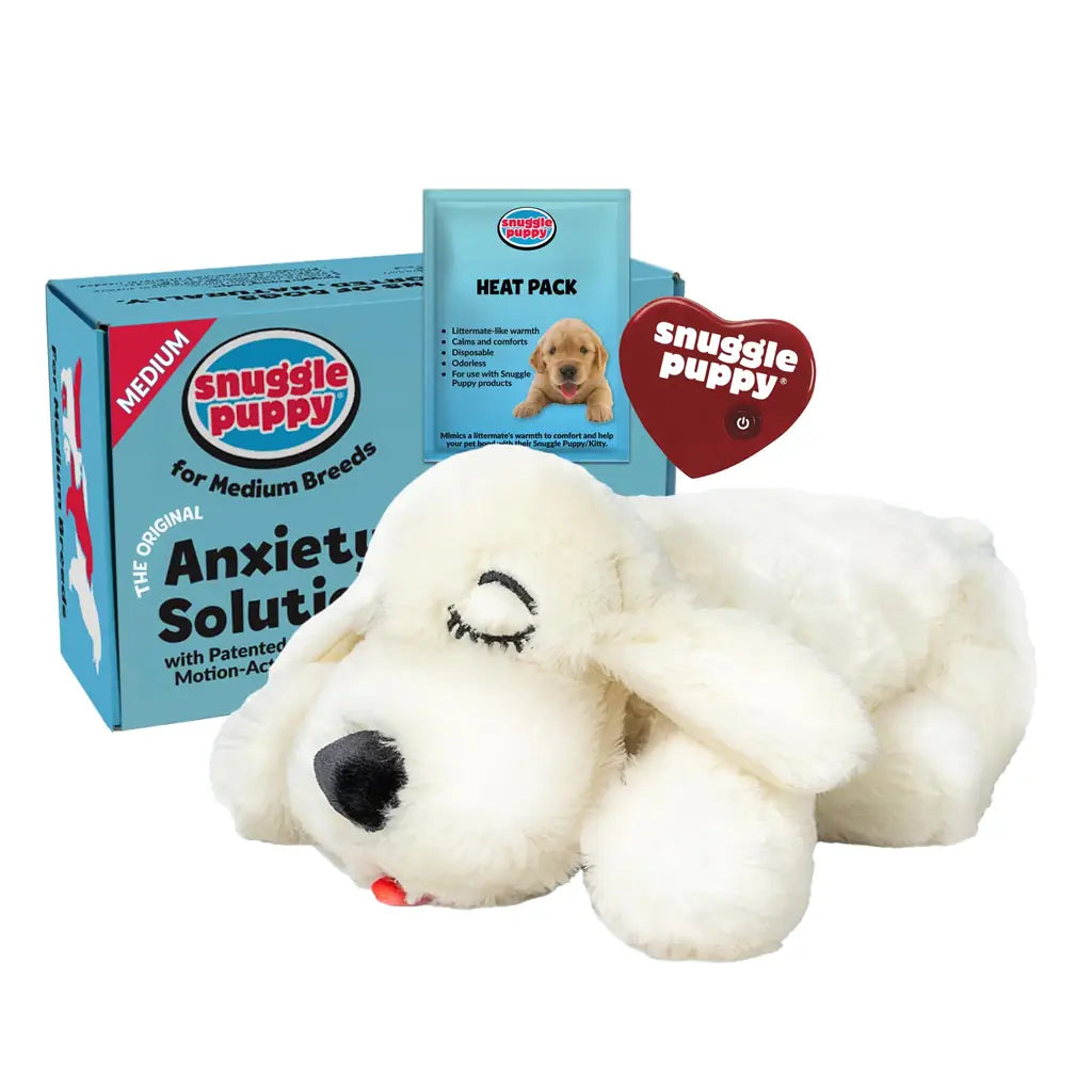 Snuggle Puppy Heart beat Dog Toy Real-Feel Pulse Heat Pack & Batteries
