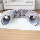 Plush Tunnel Cat Bed – Cozy Double-Layer Winter Nest