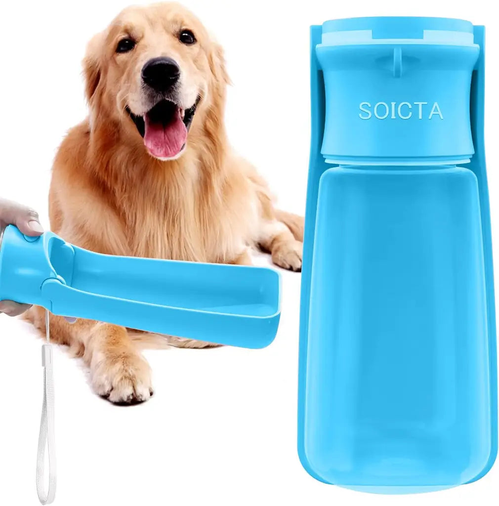 SOICTA Portable Dog Water Bottle for Walking – 19 OZ & 12 OZ | Leak-Proof Pet Water Dispenser