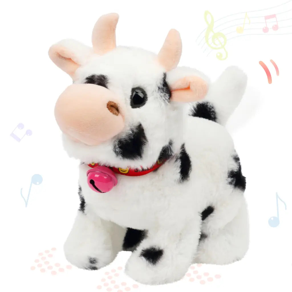 Hopearl Walking Interactive Electronic Pet Plush Toy – Woof, Nodding Head & Wagging Tail, 7'' – Gifts for Toddlers