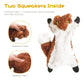 FIREOR No Stuffing Plush Dog Squeaky Toy Bundle for Small Medium Large Dogs