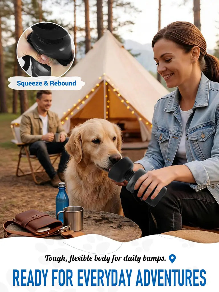 Lesotc Portable Dog Water Bottle with Bowl – 18oz / 28oz / 77oz Leak-Proof Dispenser for Dogs