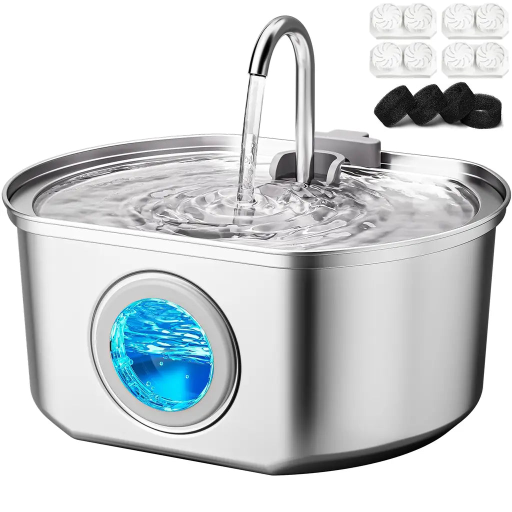 Automatic Dog Watering Dispenser Bowl – 108oz Stainless Steel