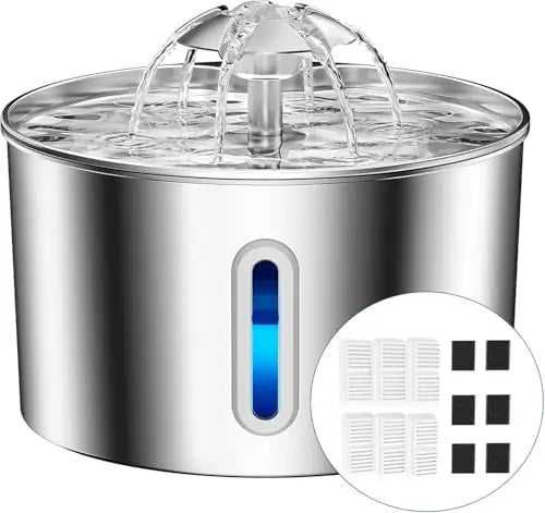 Cat Water Fountain Stainless Steel – 74oz, Quiet Pump, Healthy Hydration