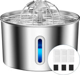 Cat Water Fountain Stainless Steel – 74oz, Quiet Pump, Healthy Hydration