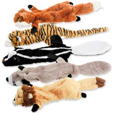FIREOR No Stuffing Plush Dog Squeaky Toy Bundle for Small Medium Large Dogs