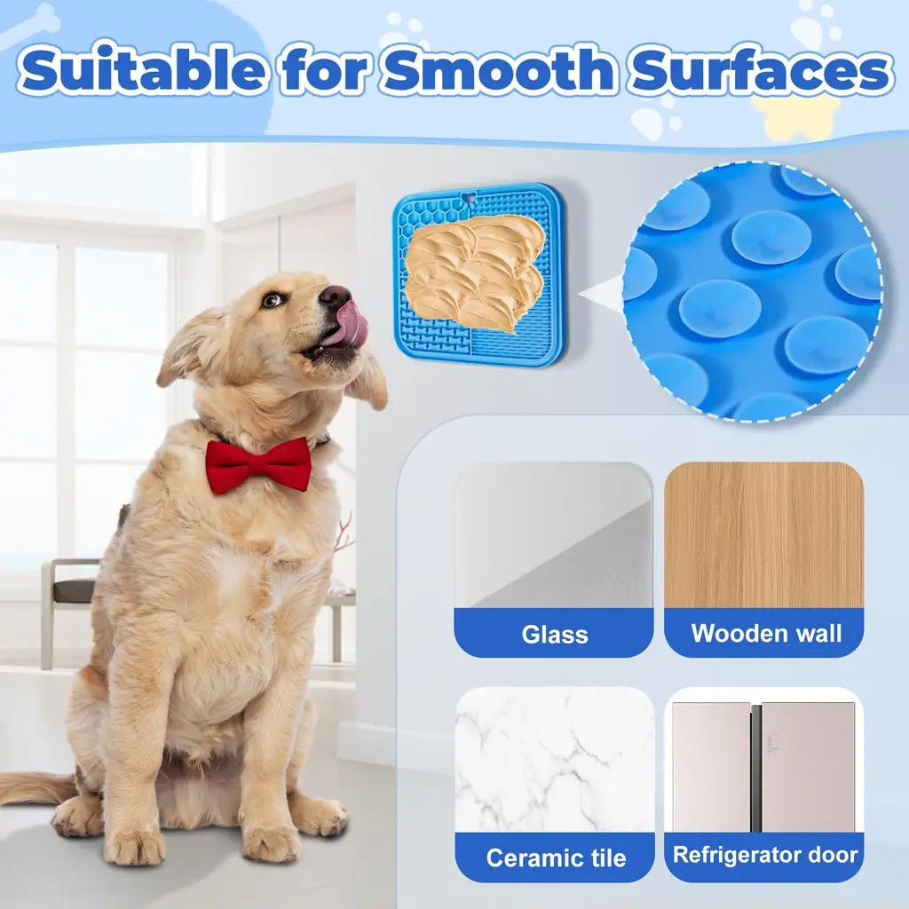 Verwohnt Lick Mat for Dogs with Suction Cups — Slow Feeder & Anxiety Relief (2 & 3 Pack)