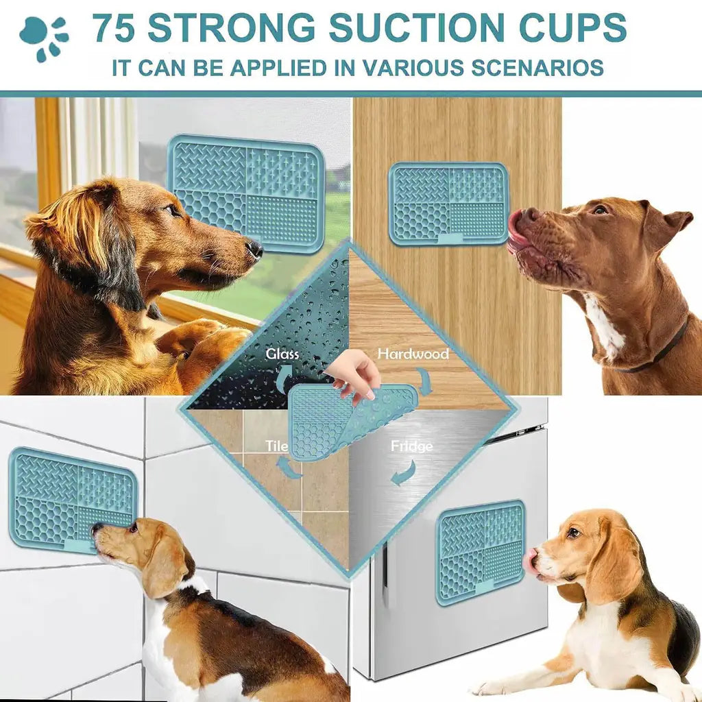 Dog Lick Mat for Anxiety Relief — Zonopy Slow Feeder Licking Mat with Suction Cups
