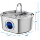 Automatic Dog Watering Dispenser Bowl – 108oz Stainless Steel