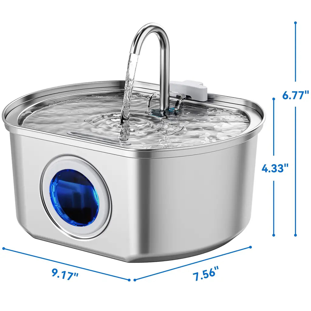 Automatic Dog Watering Dispenser Bowl – 108oz Stainless Steel