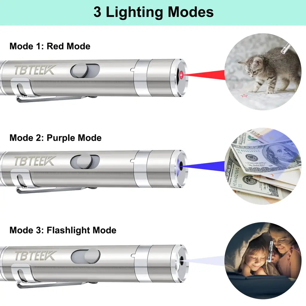 Rechargeable Laser Cat Toy - 5 Patterns 3 Modes