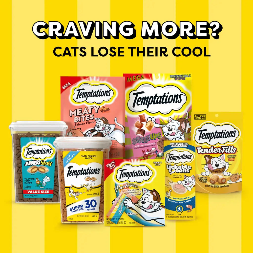 Temptations Cat Treats ShakeUps | Clucky Carnival | Crunchy & Soft Chicken Bites | 5.29 oz & 12-Pack