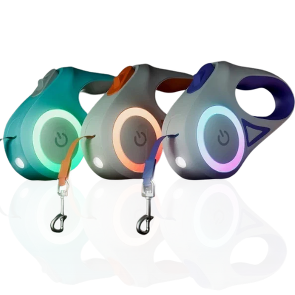 LED Luminous Dog Leash – Automatic Retractable Pet Walking Rope
