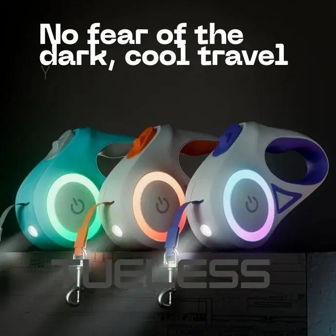 LED Luminous Dog Leash – Automatic Retractable Pet Walking Rope