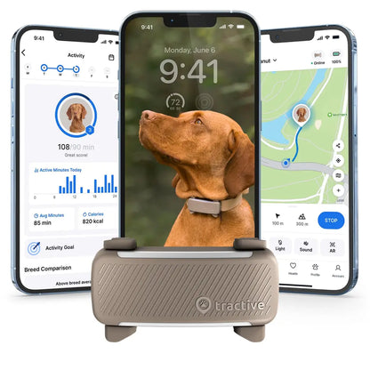 Tractive Smart Dog GPS Tracker with Live Tracking and Vital Signs Monitoring
