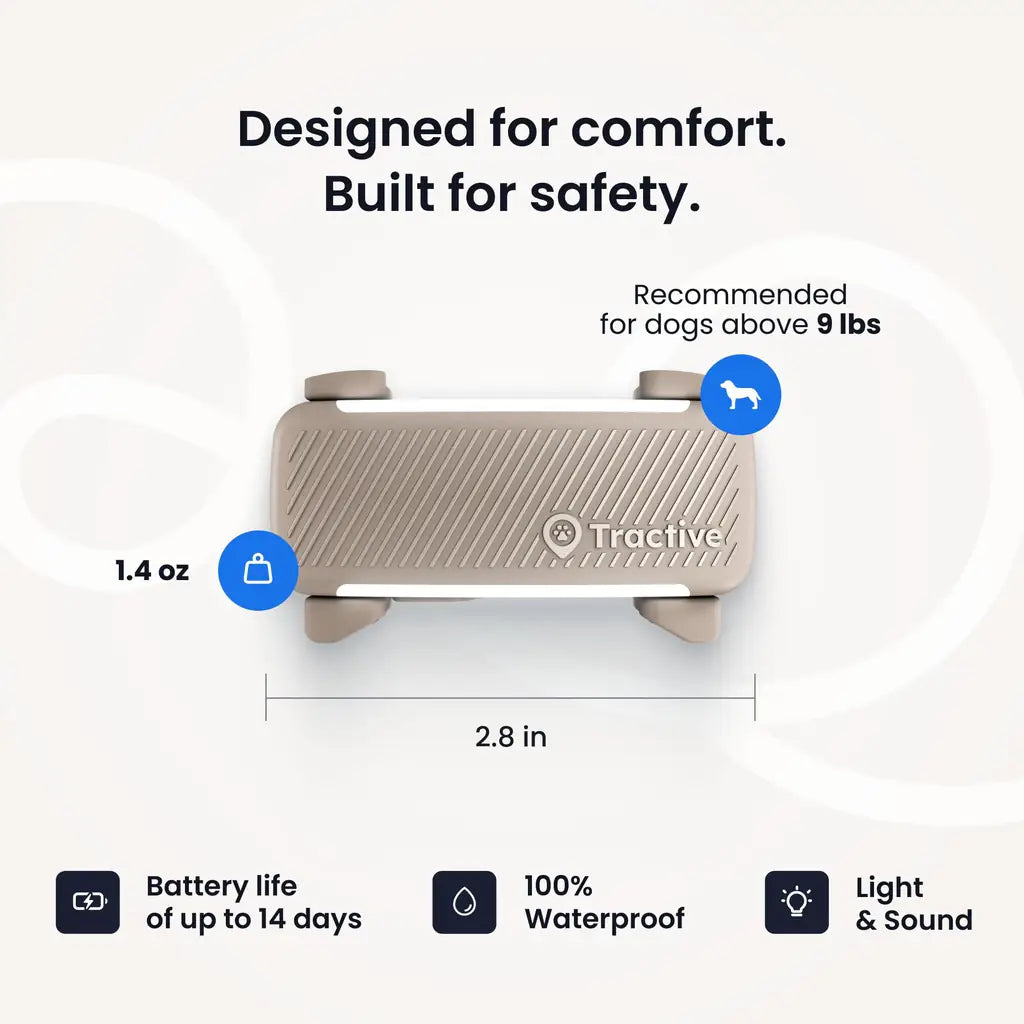 Tractive Smart Dog GPS Tracker with Live Tracking and Vital Signs Monitoring