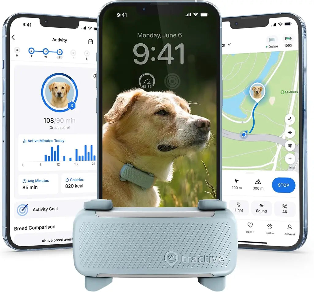 Tractive Smart Dog GPS Tracker with Live Tracking and Vital Signs Monitoring
