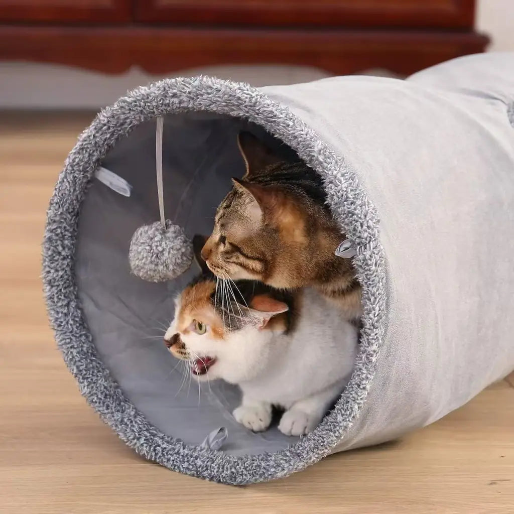 Whisker Wonderland - Foldable Plush Cat Tunnel