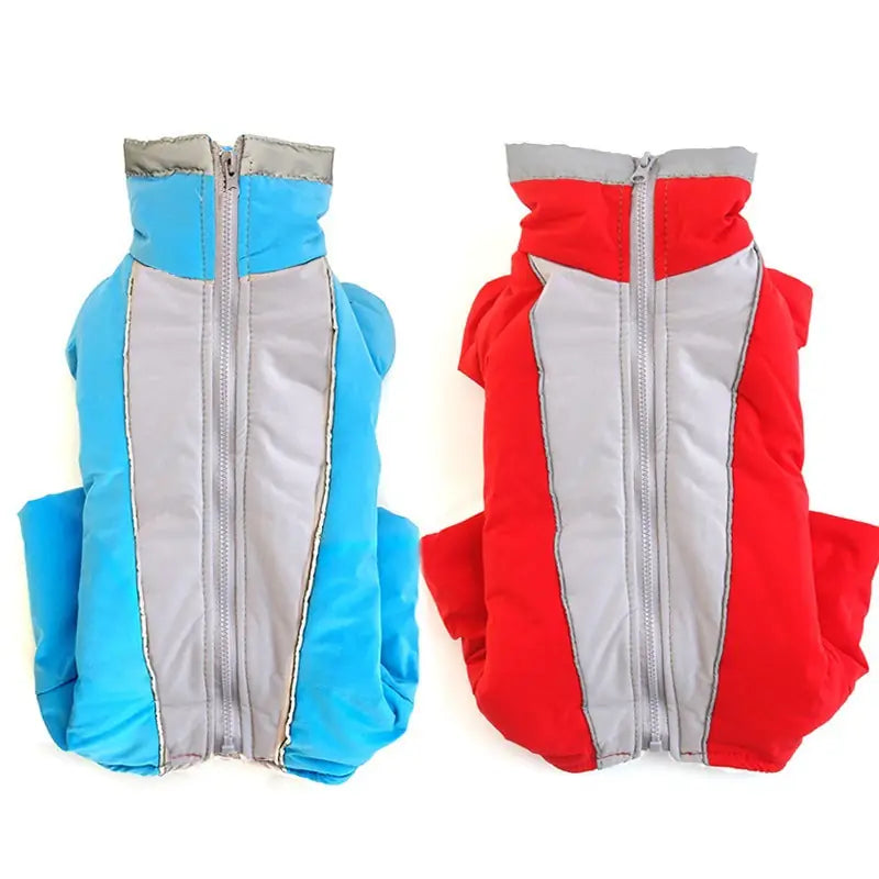 Arctic Glow Reflective Jacket - Plush Winter Dog Coat