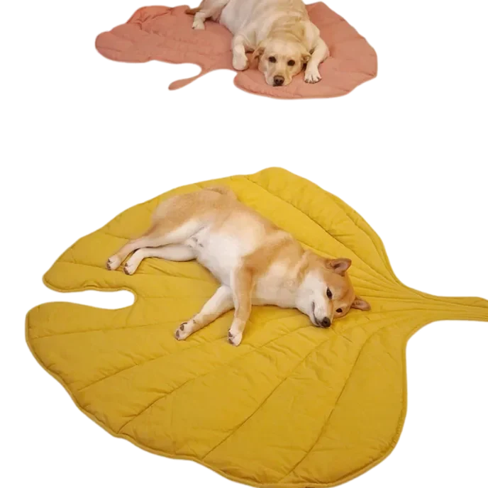Leaf Pet Sleeping Mat – Washable, Soft & Stylish All-Season Bed