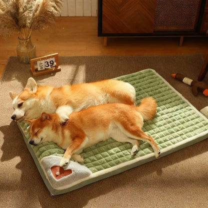 Cozy Avocado Dog Bed - Plush & Washable Pet Mat