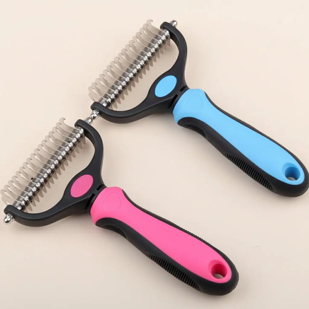 ProGroom Detangling Comb - Stainless Steel De-Matting Tool for Long-Haired Pets