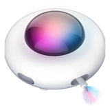 Gravitational UFO Flying Saucer Cat Toy – Electric Self-Entertainment Turntable with Cat Wand & Ball