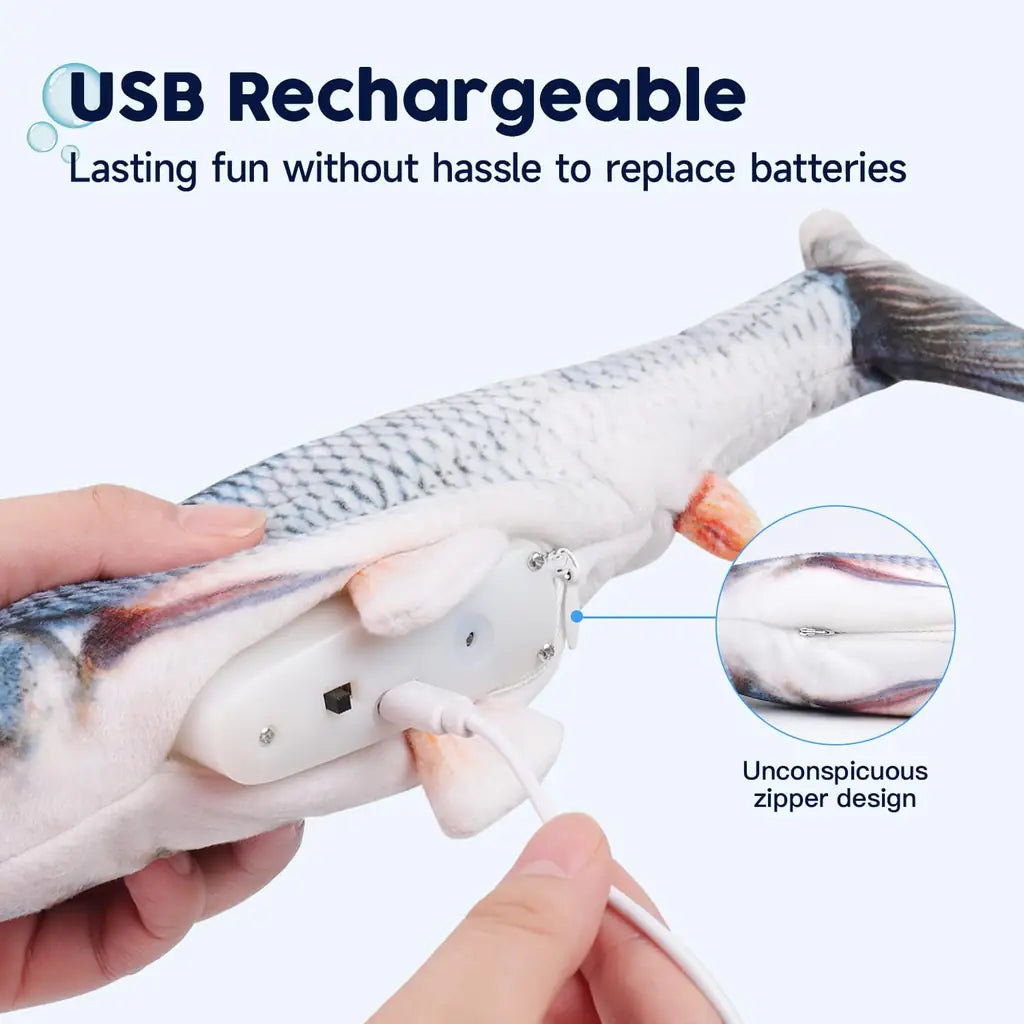 Wiggling Fish Cat Toy with Catnip - Floppy Kicker