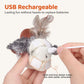 Potaroma Cat Toys Rechargeable Flapping Duck with SilverVine Catnip, Lifelike Quack Chirping, Touch Activated Kitten Kicker Plush Interactive Exercise Toys for All Breeds