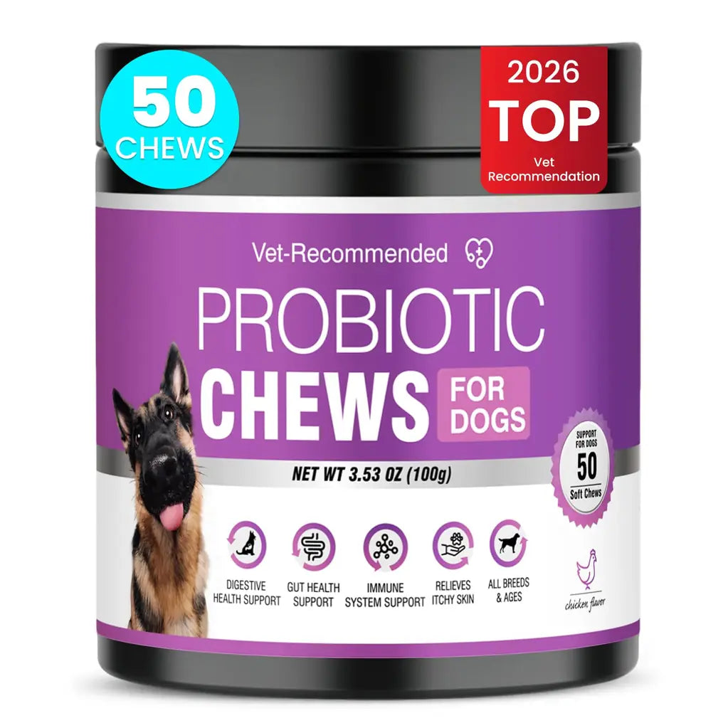 Probiotics for Dogs – Digestive Health, Gut Support & Immune Boost | Chicken Flavor 50ct | TTLXBL