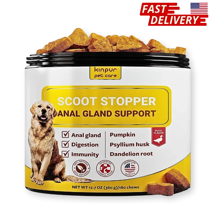 Kinpur Pet Care Scoot Stopper Soft Chews   Fiber for Dogs   Dog Anal